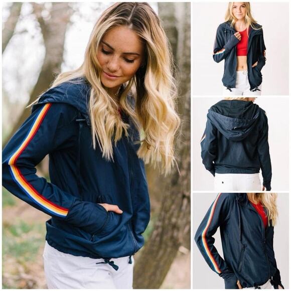 Zyia Navy blue Bomber windbreaker jacket - Picture 1 of 8